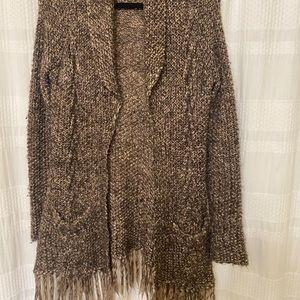 3/12 INC Fringe Knit Cardigan